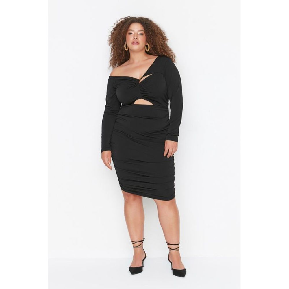 NWT Trendyol Plus Size Fitted Knit Plus Size Dress
